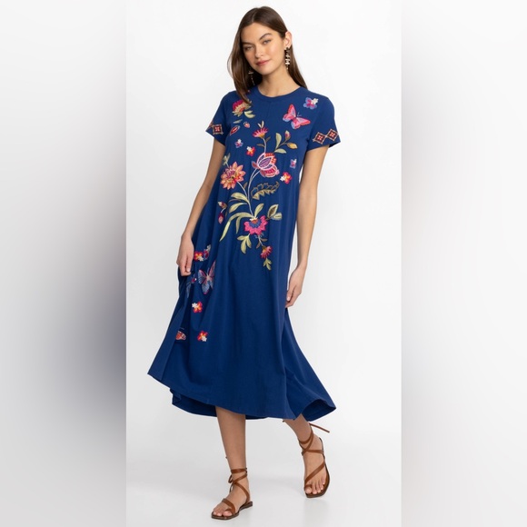 Johnny Was Gracey Crew Neck Swing Dress